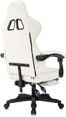 Кресло игровое Knight Lord/F молочный Camby 01 крестов. пластик подст.для ног