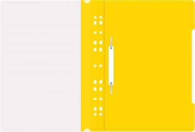Папка-скоросшиватель Бюрократ PS-P20YEL A4 прозрач.верх.лист боков.перф. пластик желтый 0.12/0.16