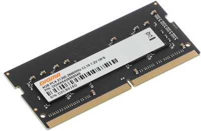 Память DDR4 4Gb 2666MHz Digma DGMAS42666004S RTL PC4-21300 CL19 SO-DIMM 260-pin 1.2В single rank Ret