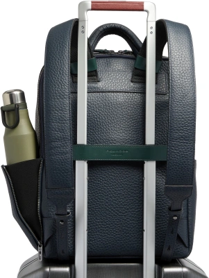Рюкзак Piquadro Materia CA7263W151/BLUVE синий/зеленый натур.кожа