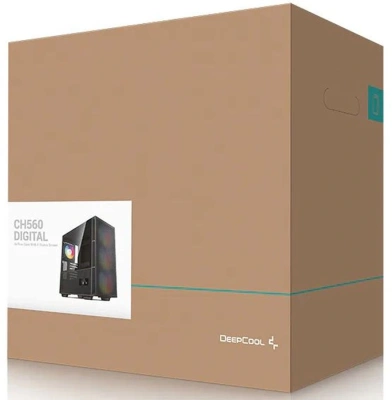 Корпус Deepcool CH560 Digital черный без БП ATX 8x120mm 3x140mm 1xUSB3.0 audio bott PSU