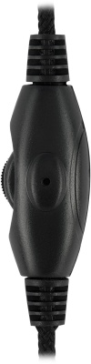 Наушники с микрофоном Оклик HS-M200 черный 1.8м накладные оголовье (1532011)