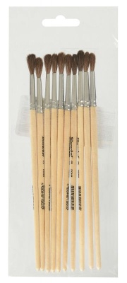 Кисть Silwerhof 981134 худож. пони круг. №3 дерев.лакир.ручка