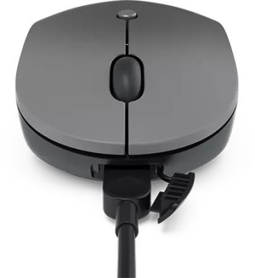 Мышь Lenovo Go серый оптическая 2400dpi беспров. USB-C для ноутбука 3but (GY51C21210)