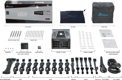 Блок питания Seasonic ATX 1300W Prime TX-1300 80+ titanium (20+4pin) APFC 135mm fan 18xSATA Cab Manag RTL