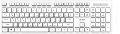 Клавиатура + мышь Acer OCC503 клав:белый мышь:белый USB беспроводная slim Multimedia (ZL.ACC11.00L)