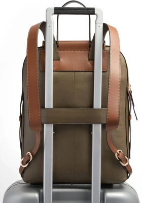 Рюкзак женский Piquadro Circle CA4576W92/SAVES песочный/зеленый замша/натур.кожа