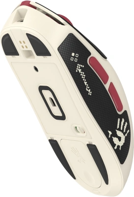 Мышь A4Tech Bloody R72 Ultra Duo белый/красный оптическая 20000dpi беспров. USB/USB-C 7but (R72 ULTRA DUO PIXELS RED)