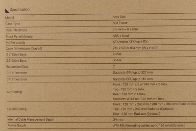 Корпус Aerocool Aero One Frost-G-BK-v1 черный без БП ATX 4x120mm 2x140mm 2xUSB3.0 audio bott PSU
