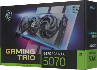 Видеокарта MSI PCI-E 5.0 RTX 5070 12G GAMING TRIO OC NVIDIA GeForce RTX 5070 12Gb 192bit GDDR7 2610/28000 HDMIx1 DPx3 HDCP Ret