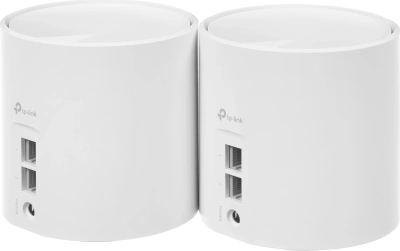 Бесшовный Mesh роутер TP-Link Deco X60(2-Pack) AX5400 10/100/1000BASE-TX белый (упак.:2шт)