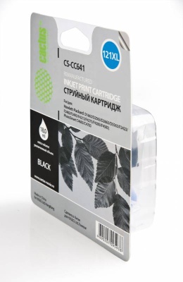 Картридж струйный Cactus CS-CC641 №121XL черный (18мл) для HP DJ D1663/D2563/D2663/D5563/F2423/F2483 с чипом