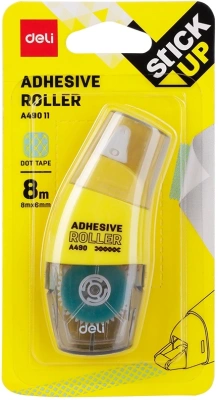 Клеющий роллер Deli EA49011 прозрачный блистер 6мм x 8м