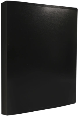 Папка на 4-х кольцах Silwerhof SE-0420/4RBLK A4 пластик 0.5мм черный
