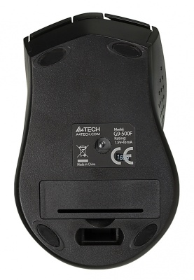Мышь A4Tech V-Track G9-500F черный оптическая 1200dpi беспров. USB 4but