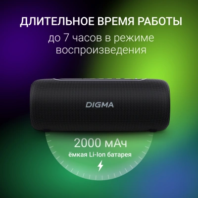 Колонка порт. Digma D-PS1524 черный 20W 2.0 BT 10м 2000mAh (PS1524B)