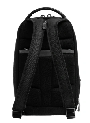 Рюкзак слинг мужской Piquadro Oberon CA7277W150/N черный нейлон/натур.кожа