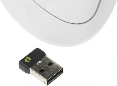 Мышь Logitech Lift белый оптическая 4000dpi silent беспров. BT/Radio USB для ноутбука 5but (910-006486)