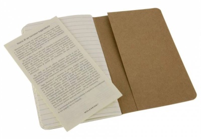 Блокнот Moleskine CAHIER JOURNAL QP411 Pocket 90x140мм обложка картон 64стр. линейка бежевый (3шт)