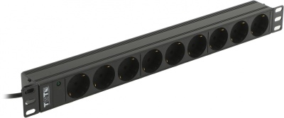 Блок распределения питания Lanmaster TWT-PDU19-10A9P4-3.0 гор.размещ. 9xSchuko базовые 10A C14 3м