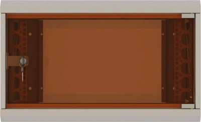 Шкаф коммутационный Suprlan (05-1506) настенный 15U 600x600мм пер.дв.стекл направл.под закл.гайки 70кг светло-серый 535мм 29.7кг 750мм металл