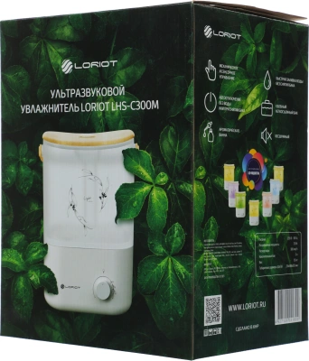 Увлажнитель воздуха Loriot Light 25Вт (ультразвуковой) белый/серый