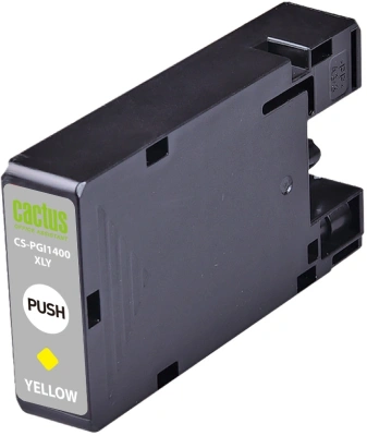 Картридж струйный Cactus CS-PGI1400XLY PGI-1400 желт.пигм. (12мл) для Canon MB2050/MB2350/MB2040/MB2340 с чипом