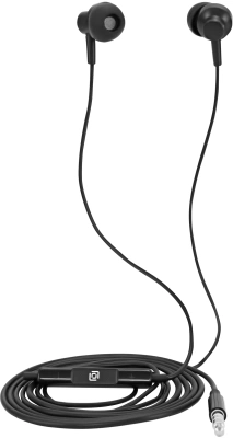 Гарнитура внутриканальные Оклик HS-S-230 1.2м черный проводные в ушной раковине (SS-E188B)