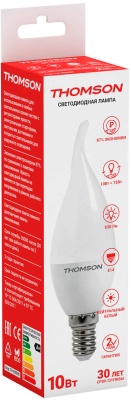Лампа светодиодная Thomson TH-B2030 10Вт цок.:E14 свеча 220B св.свеч.бел.нейт. Tail Candle (упак.:1шт)