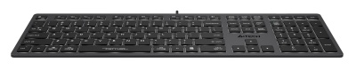 Клавиатура A4Tech FX60 серый USB slim LED (FX60 GREY / WHITE) кабель 1.5м
