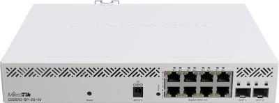 Коммутатор MikroTik CSS610-8P-2S+IN (L2) 8x1Гбит/с 2SFP+ 8PoE 8PPoE 140W управляемый