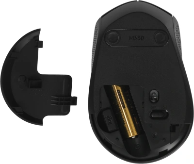 Мышь Logitech M330 Silent Plus черный оптическая 1000dpi silent беспров. USB 2but (910-004924)