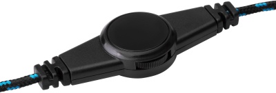 Наушники с микрофоном Оклик HS-L400G ZEUS черный/синий 2.2м мониторные оголовье (359480)