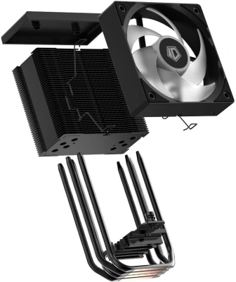 Устройство охлаждения(кулер) ID-Cooling SE-904-XT ARGB Soc-AM5/AM4/1200/1700/1851 черный 4-pin 14-29.1dB Al+Cu 180W 430gr Ret (SE-904-XT ARGB BLACK)