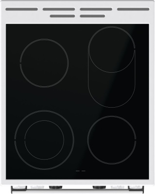 Плита Электрическая Gorenje GECS5C70WA белый/черный стеклокерамика (без крышки)
