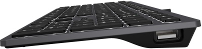 Клавиатура A4Tech FX60H серый USB slim LED (FX60H GREY/WHITE) кабель 1.5м