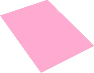 Папка-уголок Бюрократ Пастель -EPAST/PINK A4 пластик 0.18мм розовый