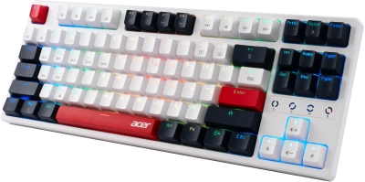 Клавиатура Acer OKR302 механическая белый USB беспроводная BT/Radio for gamer LED (ZL.KBDEE.016) кабель 1.6м
