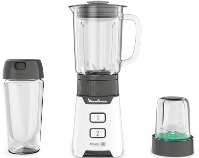 Блендер стационарный Moulinex LM16L110 400Вт черный/белый
