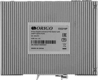 Коммутатор Origo OI2210P/185W OI2210P/185W/A1A 8x1Гбит/с 2SFP 8PoE 185W неуправляемый