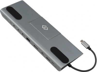 Стыковочная станция Digma DS-991 USB Type-C серый 1xHDMI 1xDP 1xminiDP 1xRJ-45 1xUSB Type-C 3xUSB 3.0