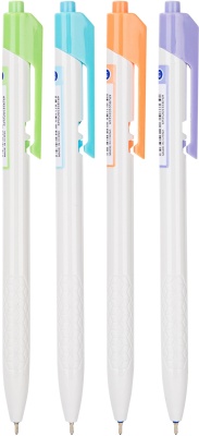 Набор ручек шариков. автоматическая Deli Arrow EQ03236 прозрачный/ассорти d=0.7мм син. черн. (50шт)