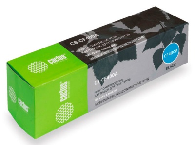 Картридж лазерный Cactus CS-CF400A CF400A черный (1500стр.) для HP CLJ M252/252N/252DN/252DW/M277n/M277DW с чипом