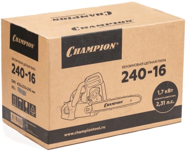 Бензопила Champion 240-16 1700Вт 2.31л.с. дл.шины:16" (40cm)