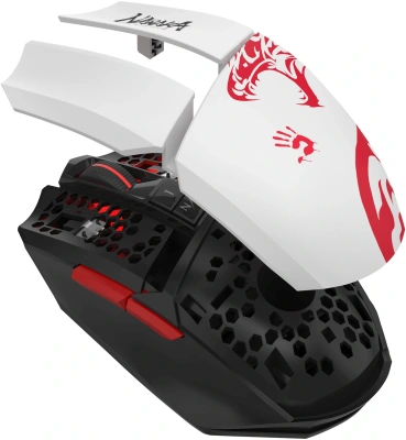 Мышь A4Tech Bloody R36 Ultra белый/черный/красный оптическая 12000dpi беспров. USB 7but (R36 ULTRA NARAKA USB)