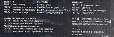 Клавиатура Оклик 969G SHOTGUN механическая черный USB Multimedia for gamer LED