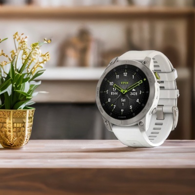 Смарт-часы Garmin Epix Gen 2 Sapphire 33.02мм 1.3" AMOLED корп.титан рем.белый (010-02582-21)