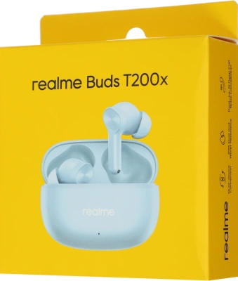 Гарнитура внутриканальные Realme Buds T200x синий беспроводные bluetooth в ушной раковине (6941764471917)