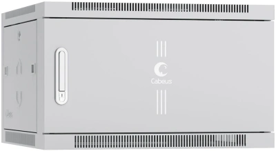 Шкаф коммутационный Cabeus (SH-05F-6U60/35M) настенный 6U 600x350мм пер.дв.металл 60кг серый 290мм 13кг 220град. 368мм IP20 сталь