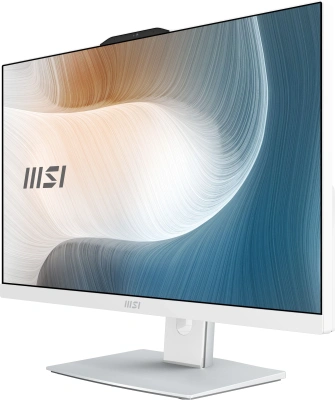 Моноблок MSI Modern AM242P 1M-1022XRU 23.8" Full HD Core 5 120U (1.4) 16Gb SSD512Gb Graphics без ОС GbitEth WiFi BT 120W клавиатура мышь Cam белый 1920x1080